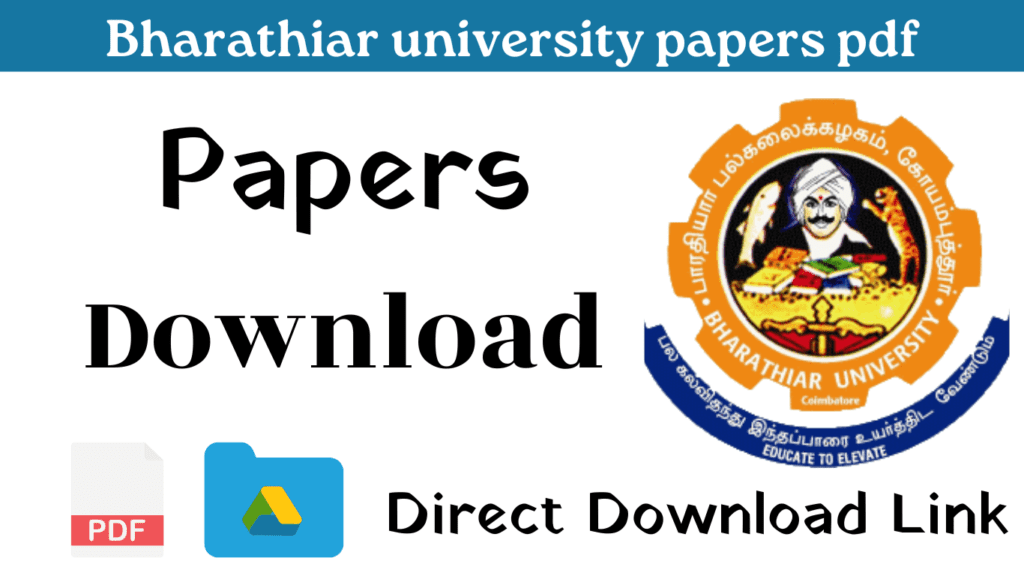Bharathiar university papers pdf