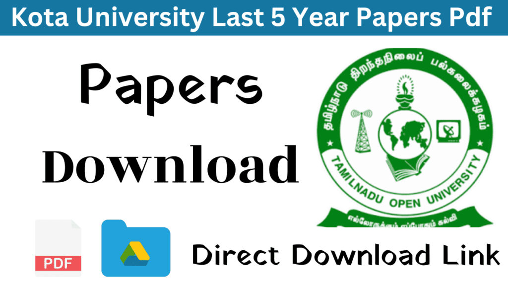 kota university last 5 year papers pdf download