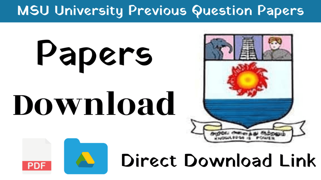 Msu Previous Year Question Papers Pdf Download
