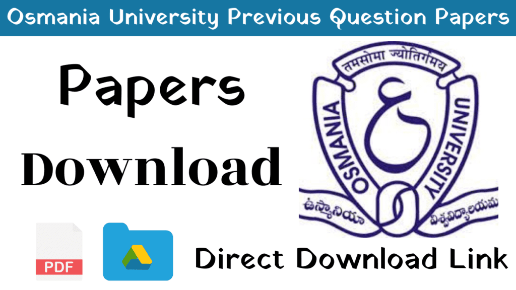 Osmania University Previous Question Papers