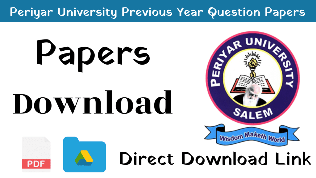 Periyar University Previous Year Question Papers