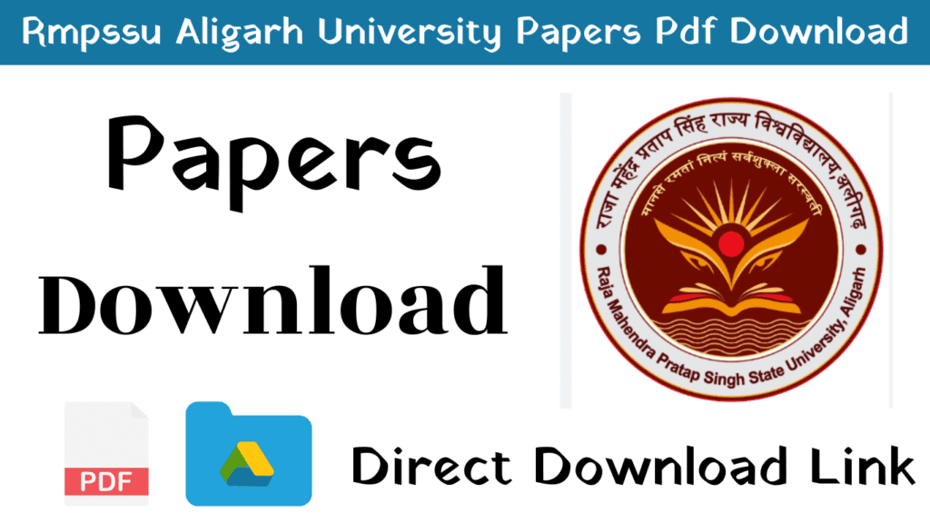 Rmpssu Aligarh University Papers Pdf Download
