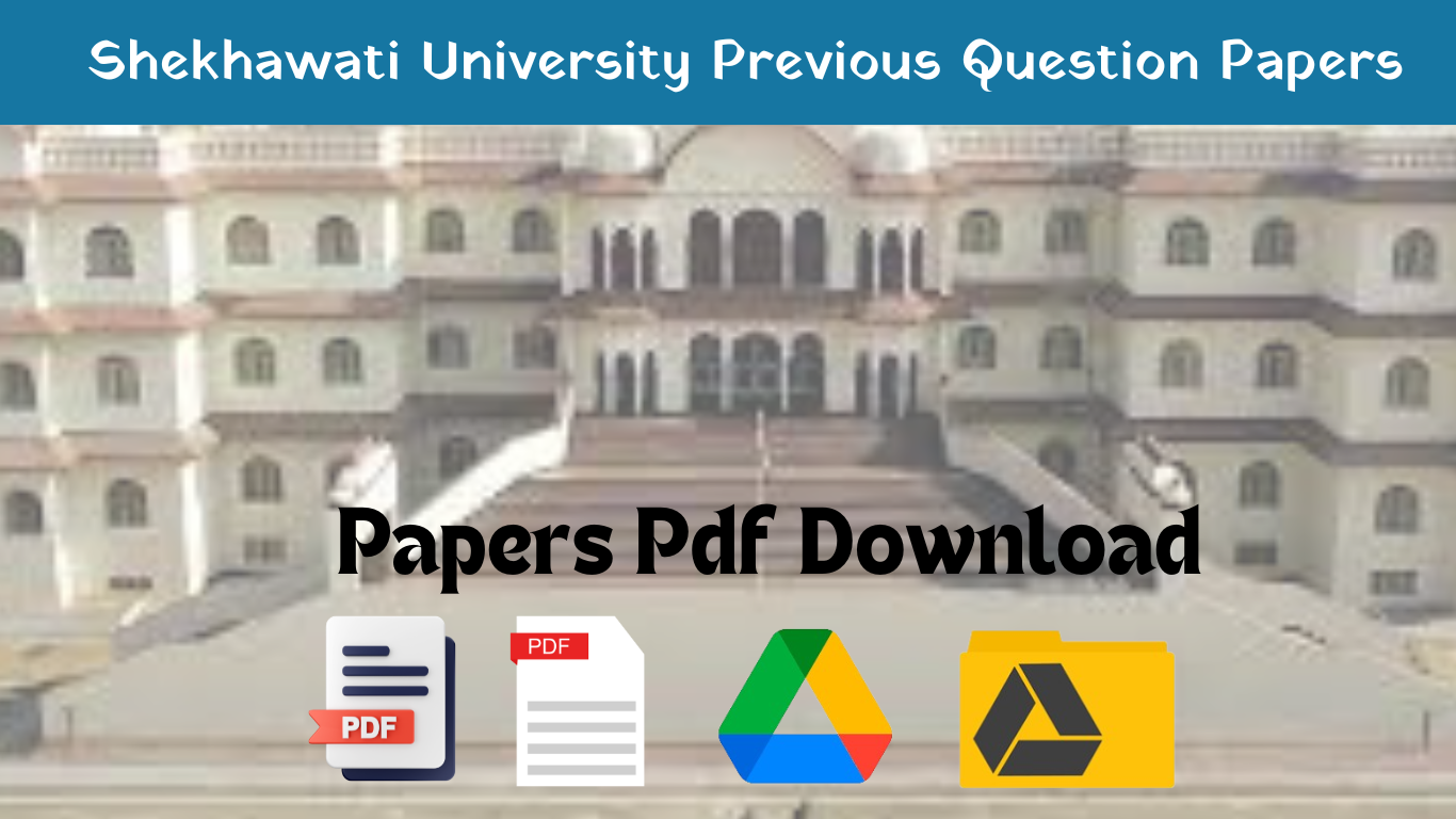 Shekhawati University Last Year Question Paper pdf Download