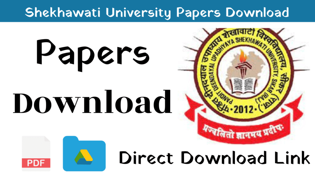 Shekhawati University Last Year Question Paper