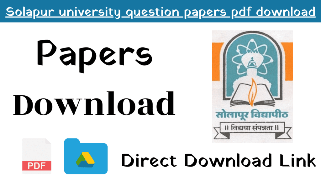 
Solapur university question papers pdf download