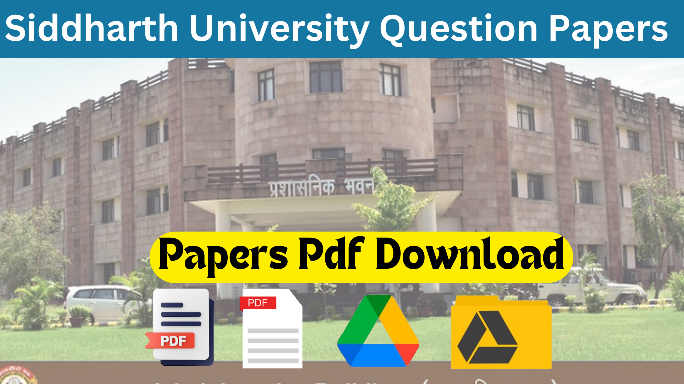 siddharth university previous year question papers pdf