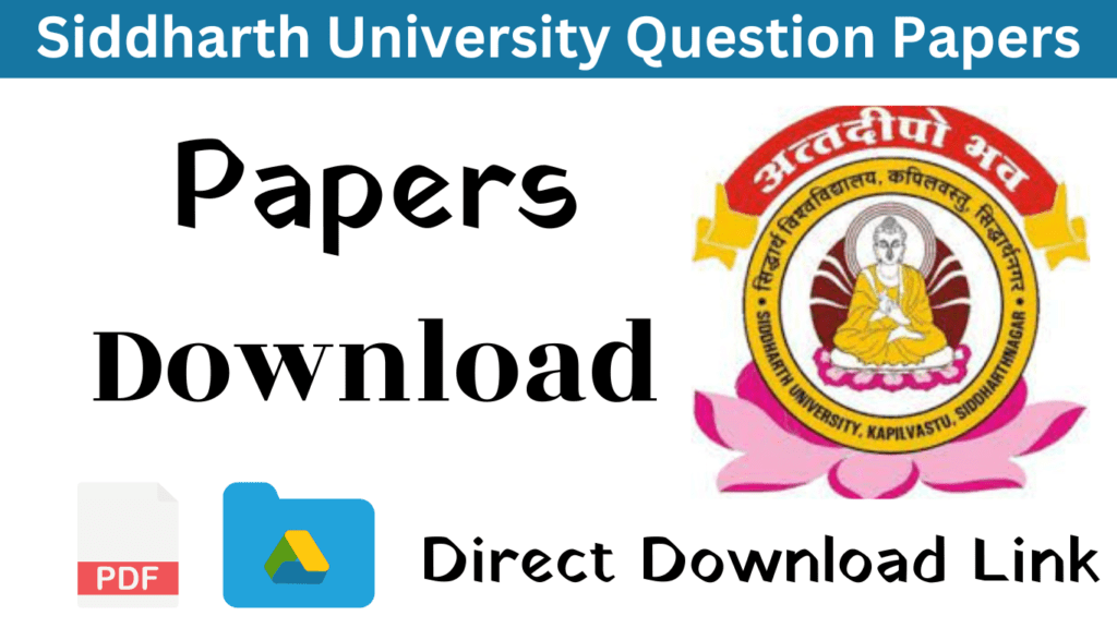 Siddharth University Question Papers